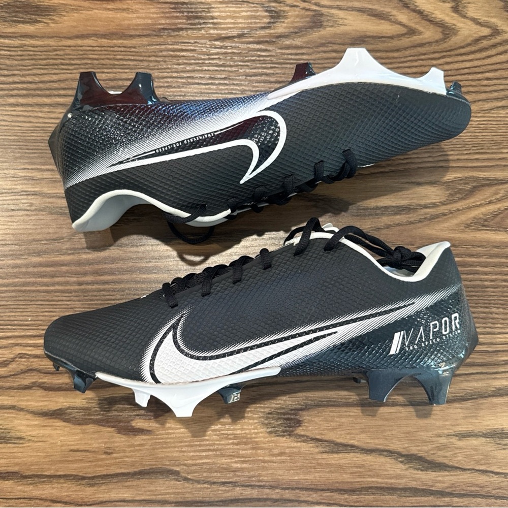 Size 11.5 WIDE Nike Vapor Edge Speed 360 Black White Football Cleats CV6350-001